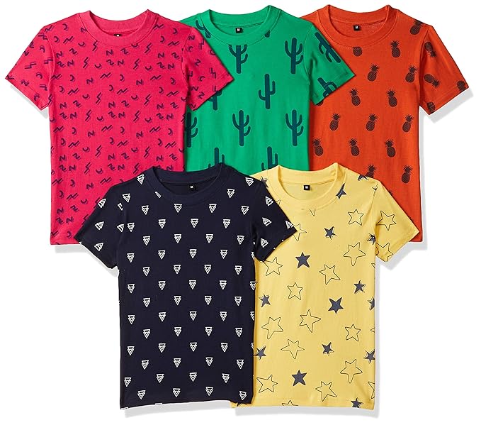 T2F Boys T-Shirt (Pack of 5)