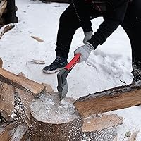 Vista 4 de INTERTOOL Hacha de división de madera de 28 pulgadas - Maul para leña - Divide rondas medianas a grandes - Mango compuesto antideslizante absorbente