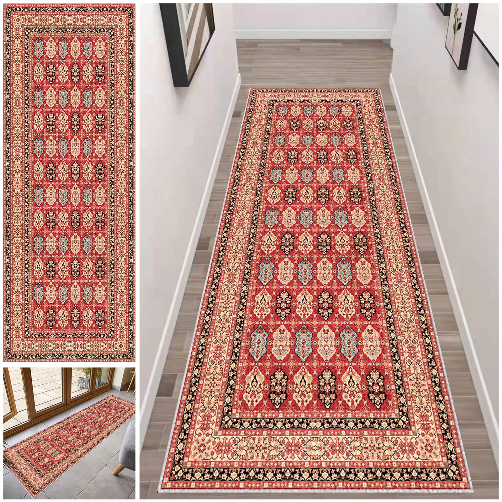Bieżnik Korytarz Antypoślizgowy Zmywalny Dywan Długi korytarz 120 x 550 cm Mata kuchenna Przedni Zlew Chłonny Wewnętrzny Dywan Długi Wejście Dywan Kuchnia do Sypialni Salon