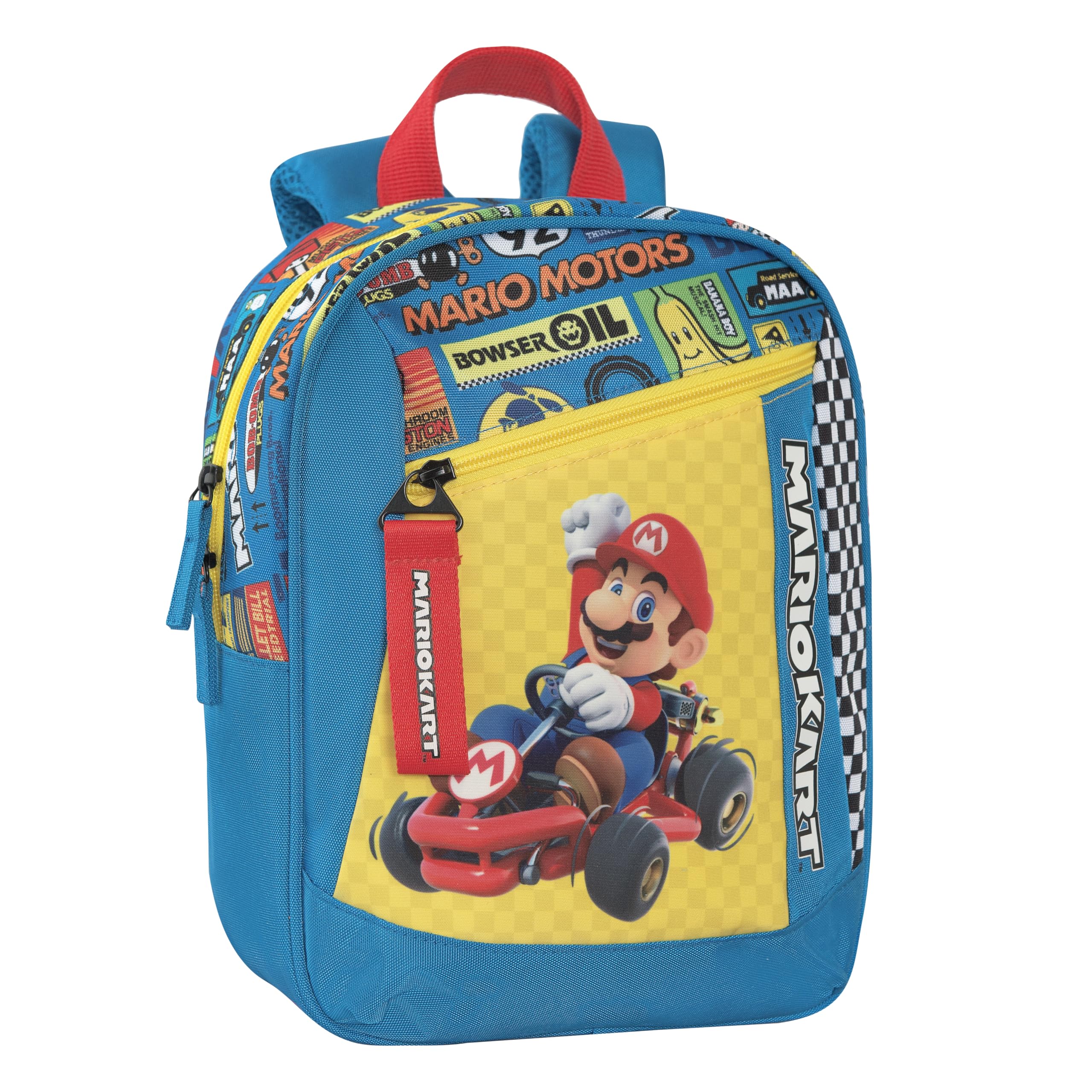 Franco Cosimo Panini Mario Kart Official Mario Kart School Backpack, Blue, 23x10x30, Mini
