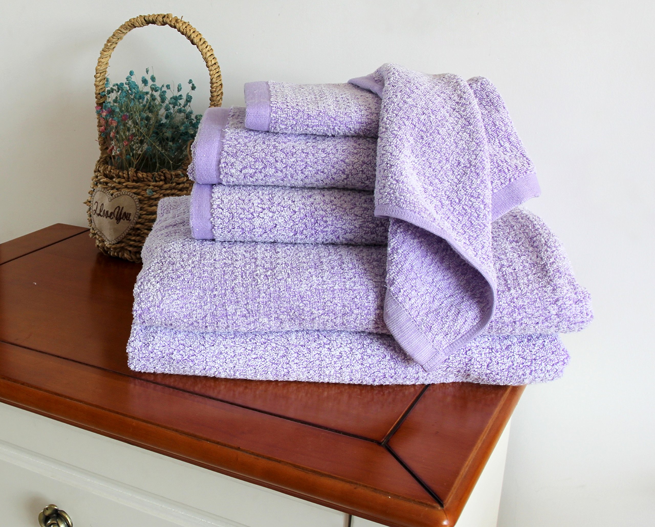 Everplush Diamond Jacquard - Juego De Toallas De Baño De 6
