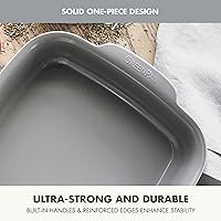 Vista 6 de GreenPan Premiere Ovenware - Molde de cerámica antiadherente para hornear pasteles de 8 pulgadas, cuadrado de aluminio fundido, sin deformación