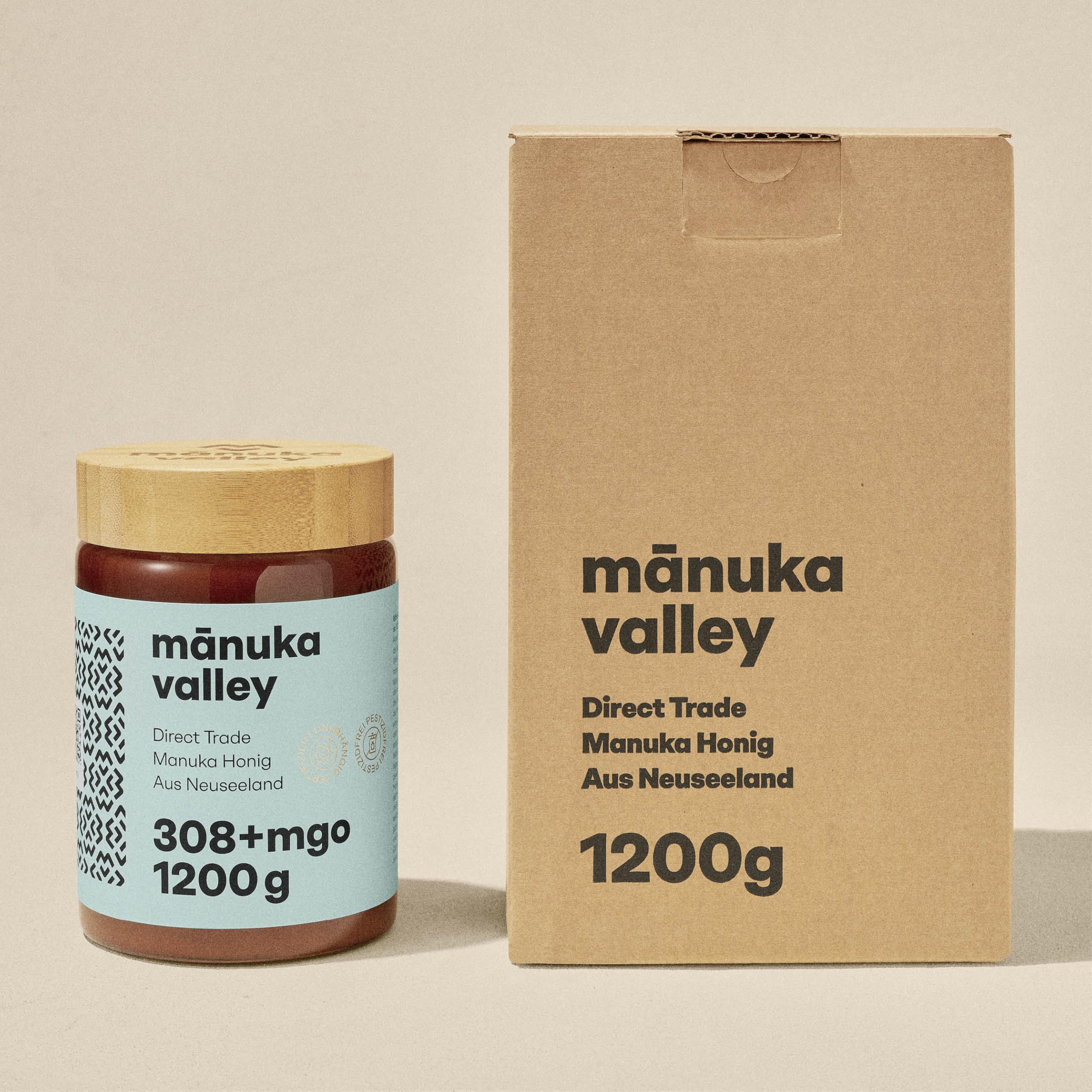 MANUKA VALLEY – Manuka Honig mit 308+ MGO im Glas. 1.200 g. Laborgeprüft und zertifiziert – 100% natürlicher Manuka-Honig aus Neuseeland. Cremiger, milder und zarter Manukahonig
