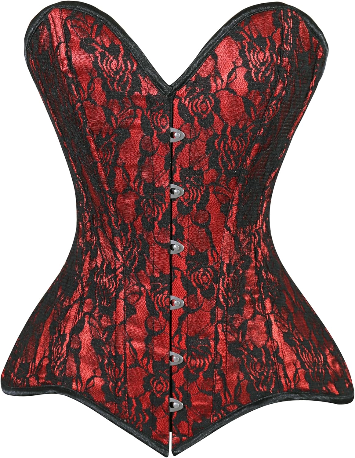 Daisy corsets womens Daisy Corsets Womens Red/Black Lace Overbust Corset Waist Cincher Bustier & Plus Size