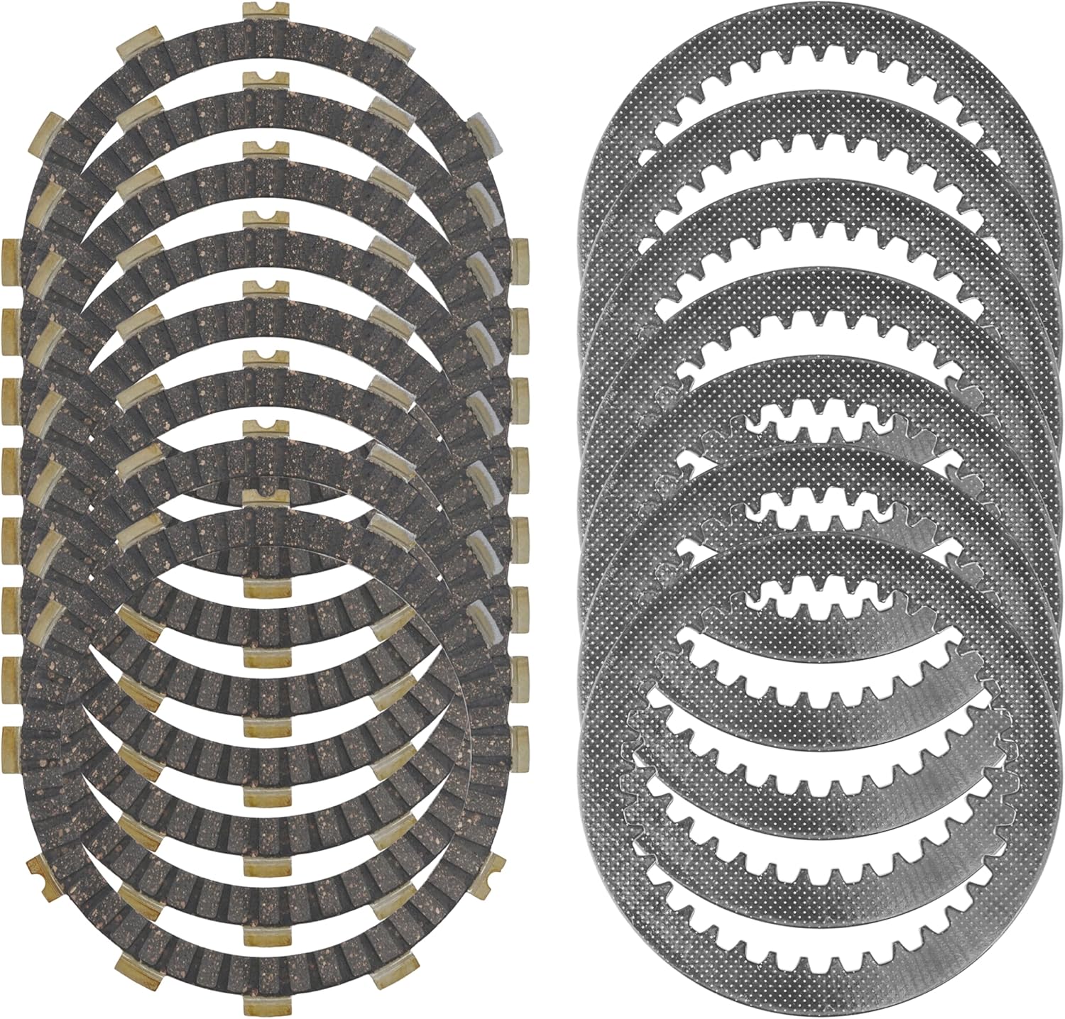 Clutch Friction And Steel Plates Compatible with Kawasaki KX250 1987-1991 / KDX250 1984 1991-1994