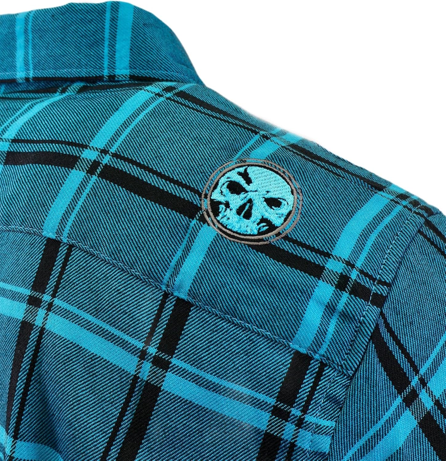 The Survivor Teal Flannel (Hidden Snap Collars) - Image 6