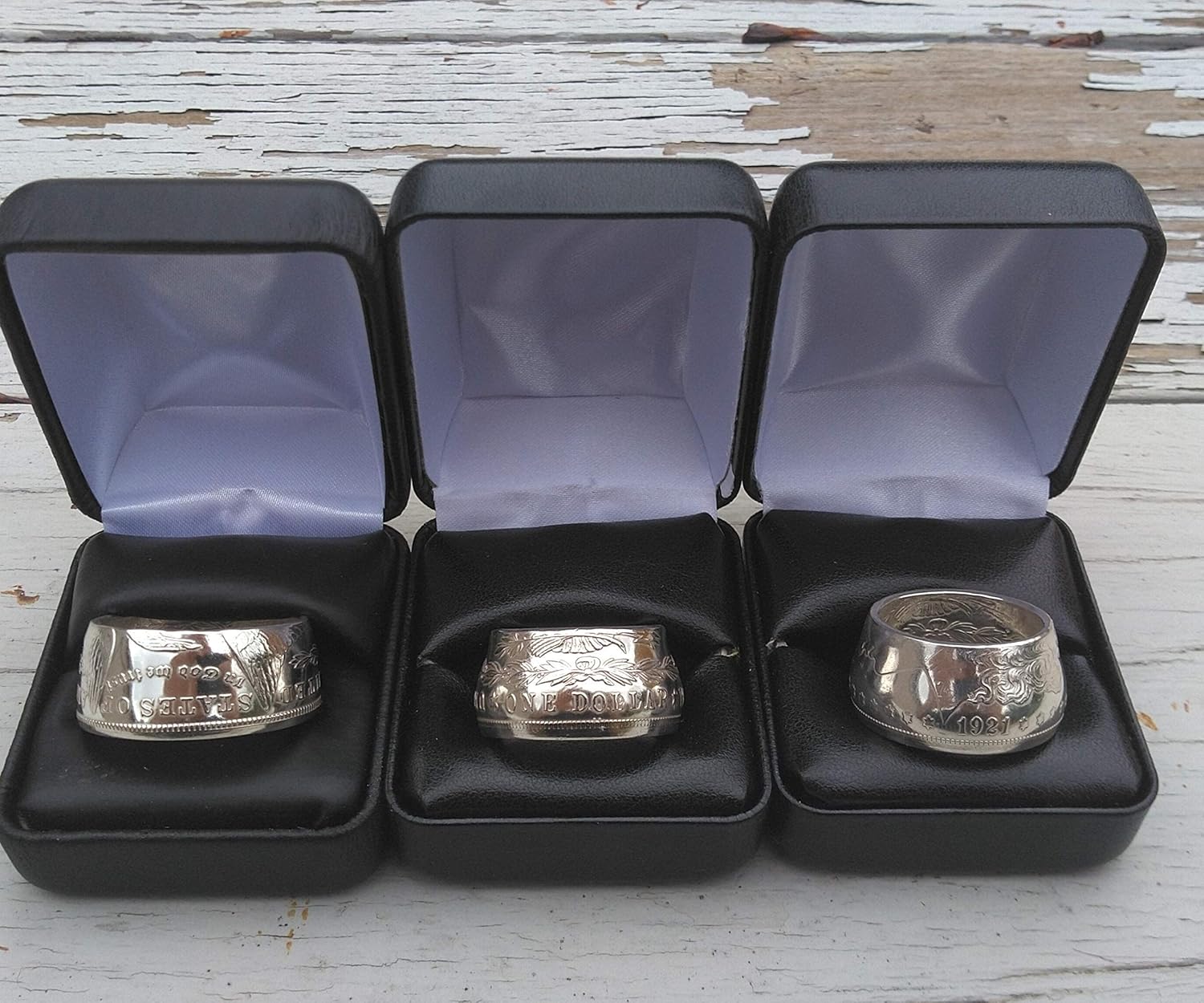 1921 Morgan Silver Dollar Coin Ring – .900 Silver Handmade – Sizes 11–20 – Made to Order – Goldbarons