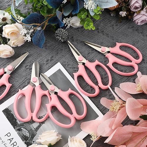 Miniatura 7 de Tijeras de flores de jardín, 24 piezas, tijeras florales de acero, tijeras de podar de jardín con mango cómodo para recortar arreglos florales, 2