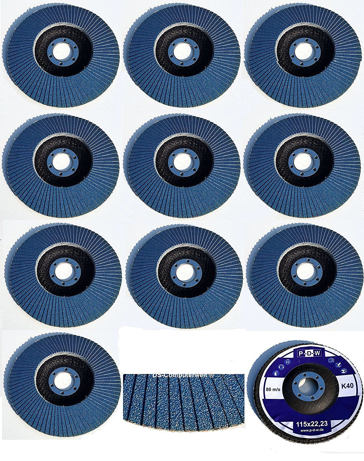 Disco Lamellare Abrasivo 115mm Grana 40 Zirconio Ceramicato Fervi Df91 40986113