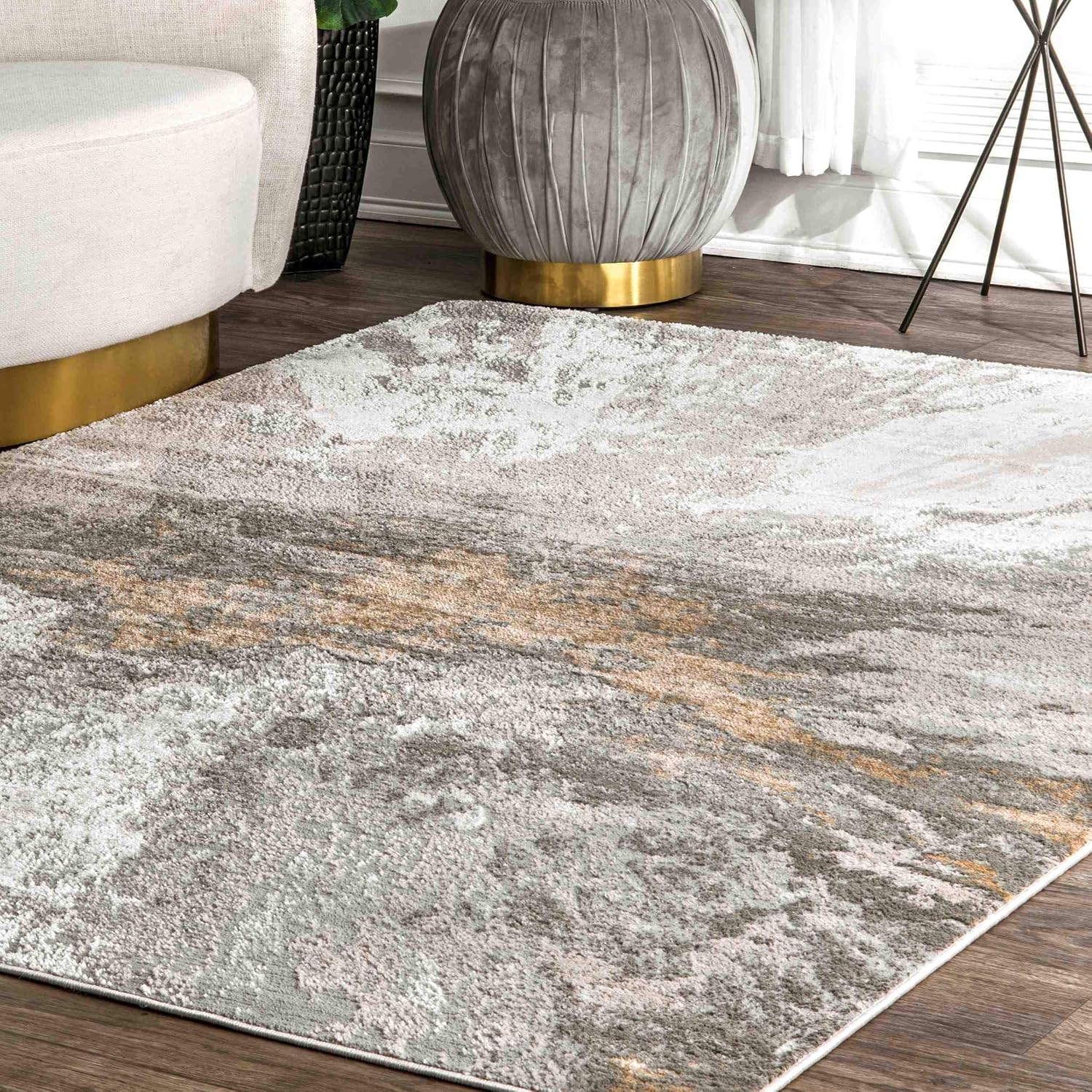 nuLOOM Cyn Contemporary Abstract Area Rug, 5' x 8', Silver