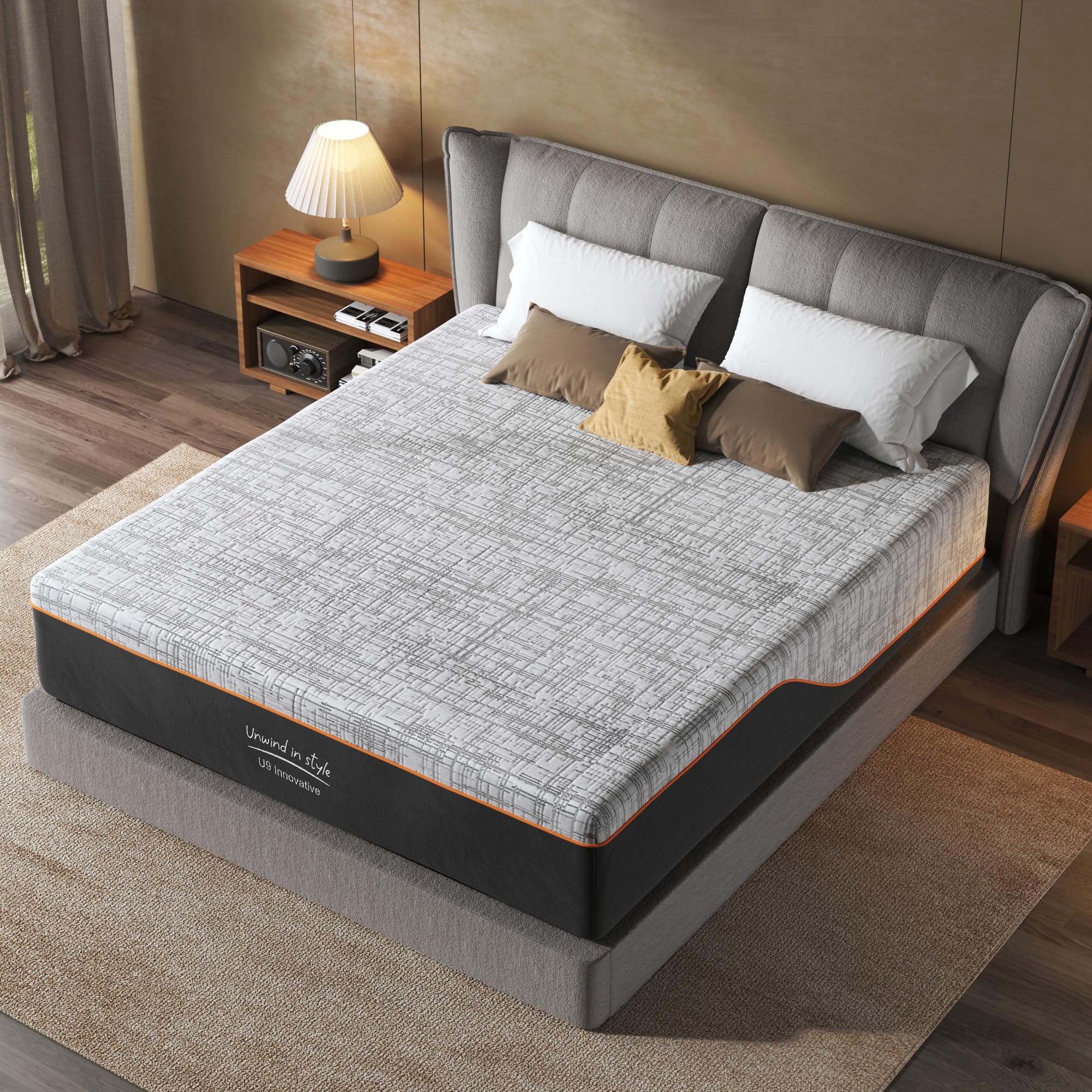 Schow Life 12 Inch Queen Mattress with Bamboo Charcoal