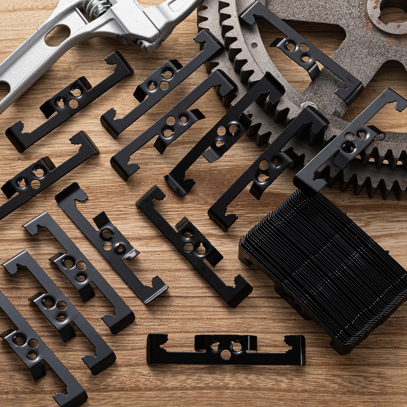 Hicarer 100 Pcs Bat Wing Hanger Clips 1/4" Hole Spring Steel Electrical - View #9