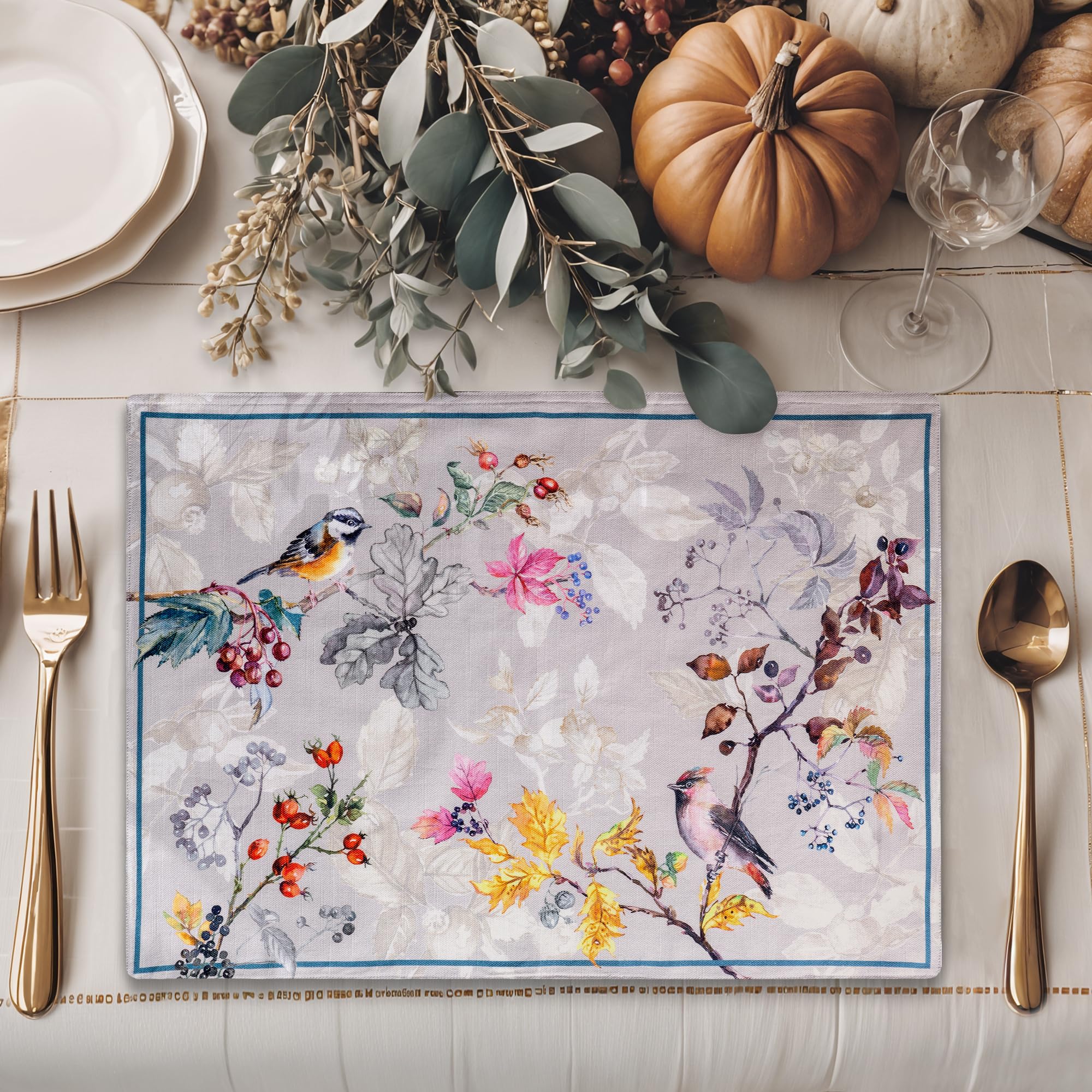 Maison d' Hermine Sets de Table 100% Coton (33 cm x 48 cm, Lot de 4)