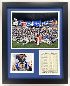 Los Angeles Dodgers | 2024 World Series Champions | Framed Photo Collage Memorabilia | Mound, 12"x15", Framed