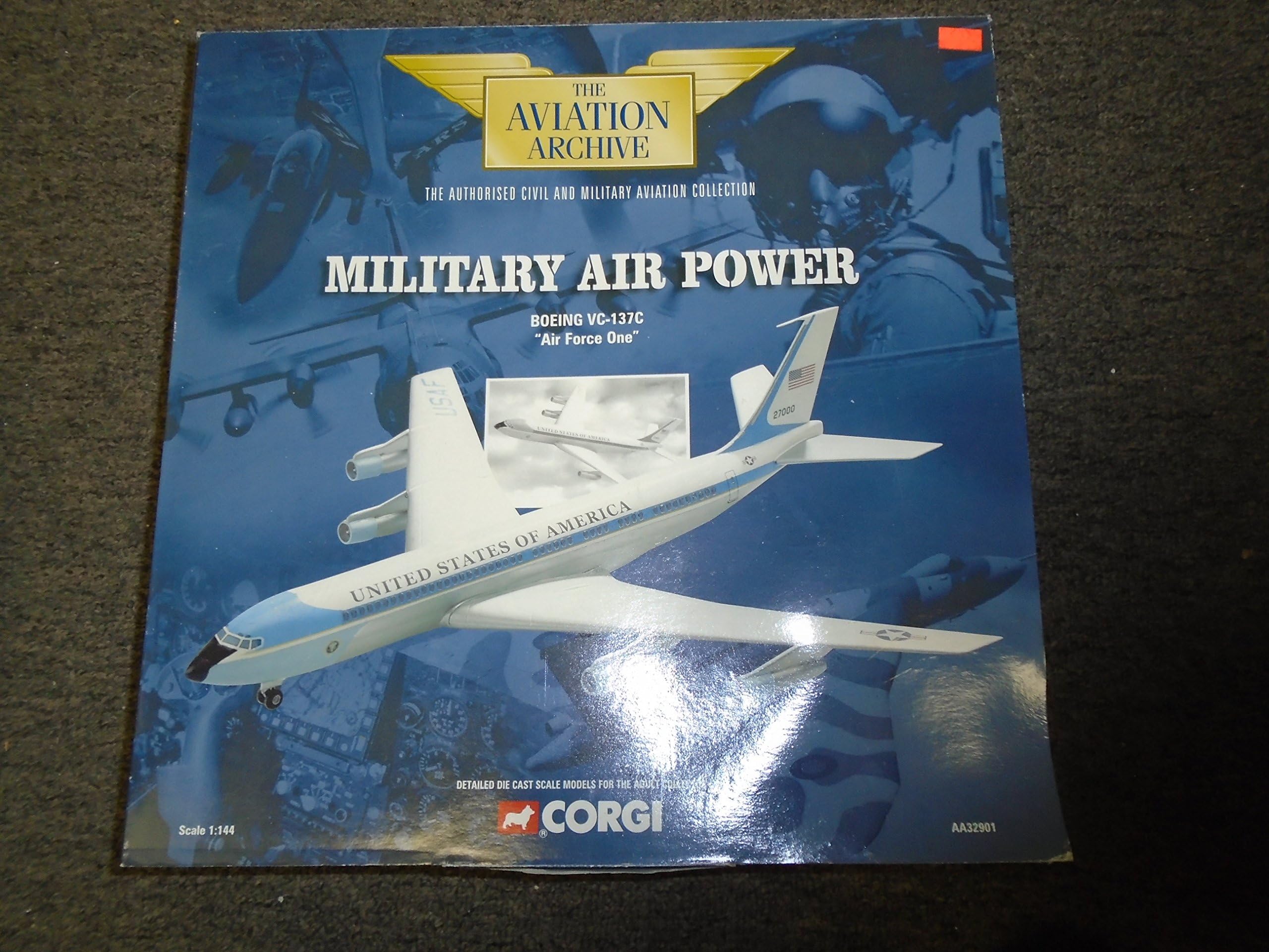 Corgi The Aviation Archive 1:144 Scale Military Air Power Boeing VC-137C Air Force One Die Cast Metal