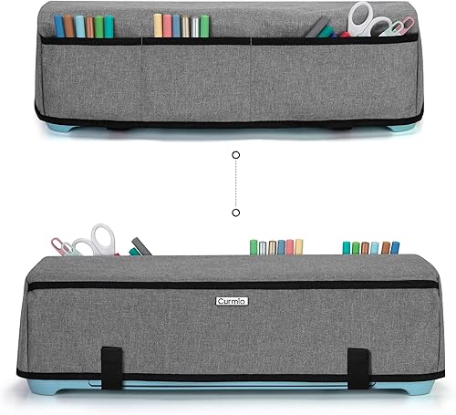 Miniatura 5 de CURMIO Cubierta antipolvo compatible con Cricut Explore Air (Air 2) y Maker, cubierta troquelada con 3 bolsillos traseros para herramientas y