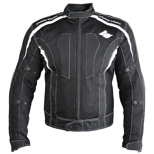 Jaqueta Motociclista 5 em 1 Ventilada Impermeável - Black Wind- Racing Rabbit (M)