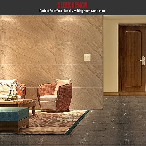 Miniatura 159 de ENERLITES SI8834-BK - Placa de pared decorativa sin tornillos, cubierta de enchufe segura, 4 entradas, 4.68 x 8.30 pulgadas (alto x largo), Negro