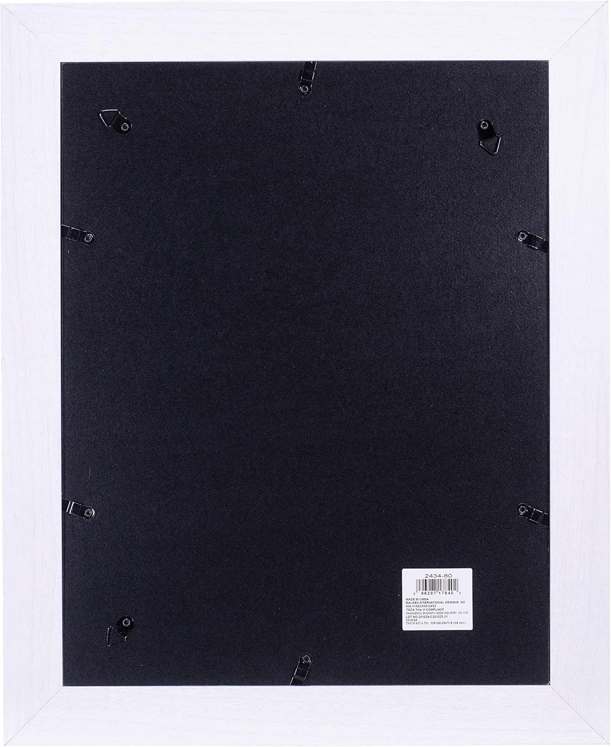 Malden International Designs 11x14 Matted To 8x10 Two-Tone White and Beige Wall Picture Frame