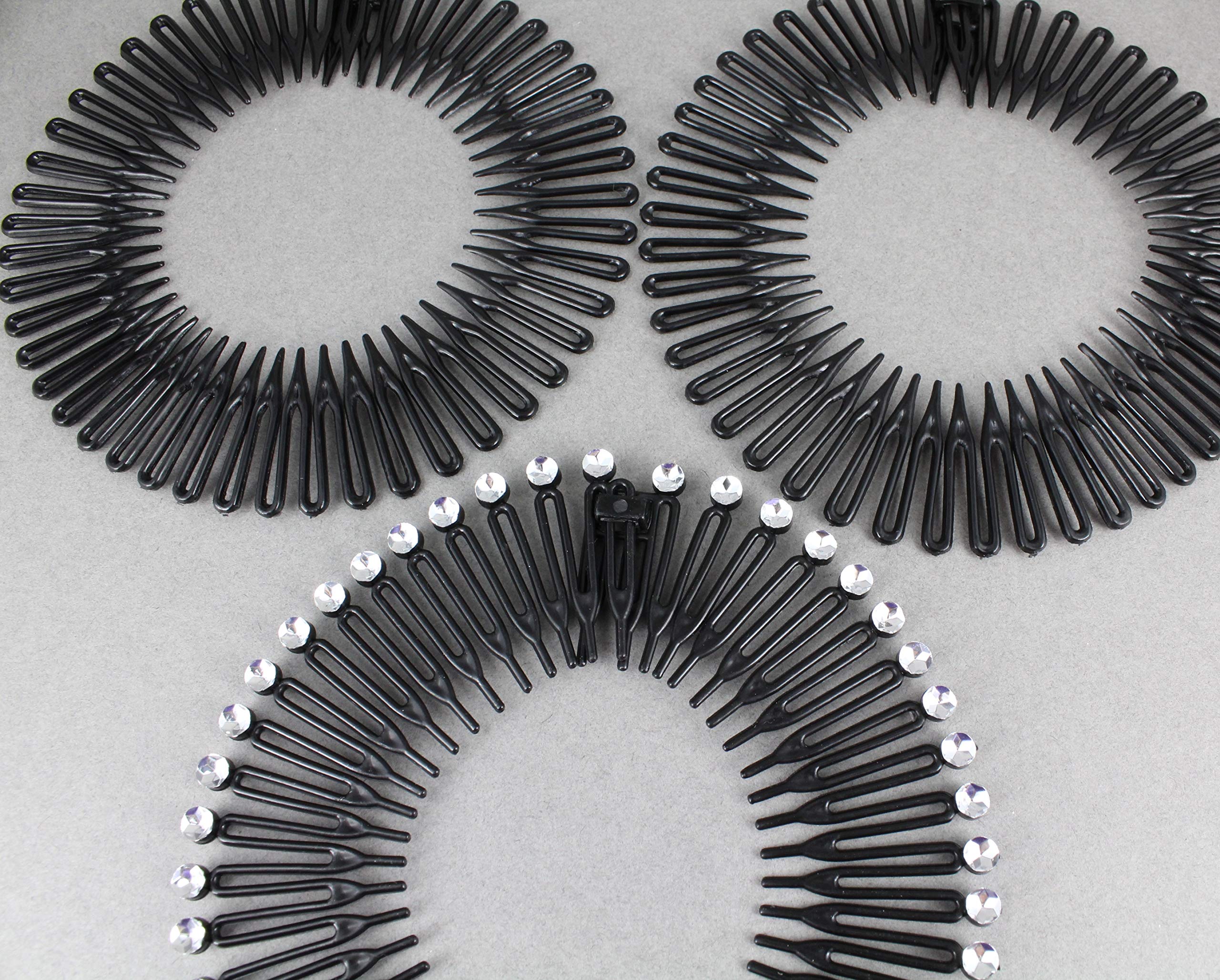 Amazon.com : Artist Unknown Black Silver headband Set of 3 Flex