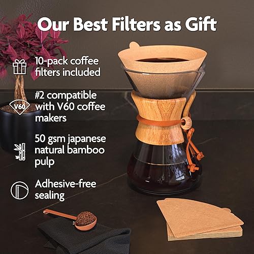 Miniatura 6 de Vianté Hervidor eléctrico de cuello de cisne con control de temperatura preciso para café y té. Hervidor rápido, acero inoxidable sin BPA. Incluye