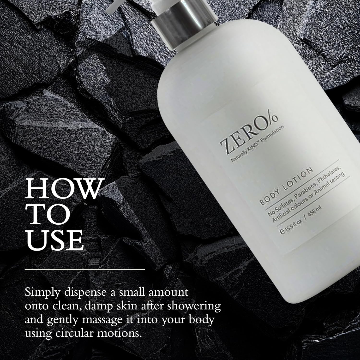 Zero% Unisex Body Lotion - 15.5oz - Light and fresh, Nourishing, Zero Parabens, Sulfates, and Phthalates