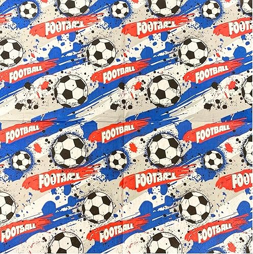 Miniatura 5 de Servilletas de papel de 20 unidades de 13 x 13 pulgadas, 3 capas, estampado azul, para arte, cena y fiesta, servilletas desechables decorativas