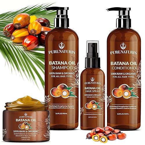 Aceite de batana orgánico crudo 100% natural, sin sulfatos, kit completo para el crecimiento del cabello, anticaída y reparación del cabello,