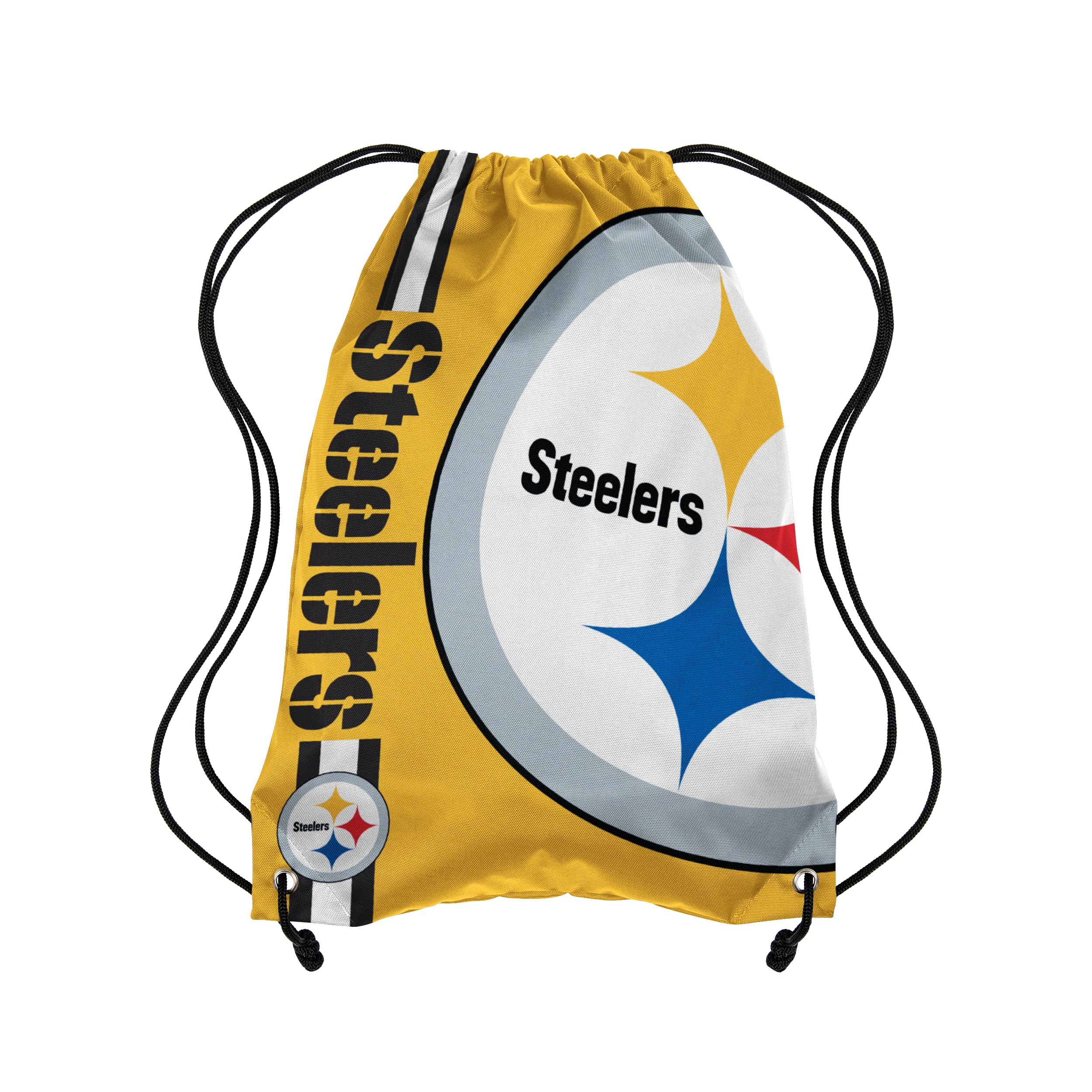 FOCO Pittsburgh Steelers NFL Alternate Color Big Logo Drawstring Backpack - Yellow