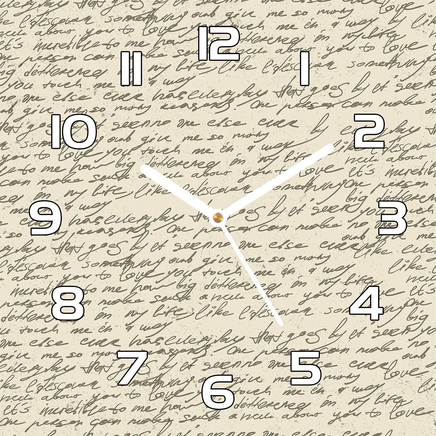 Horloge murale en verre haut de gamme impression vieux millésime