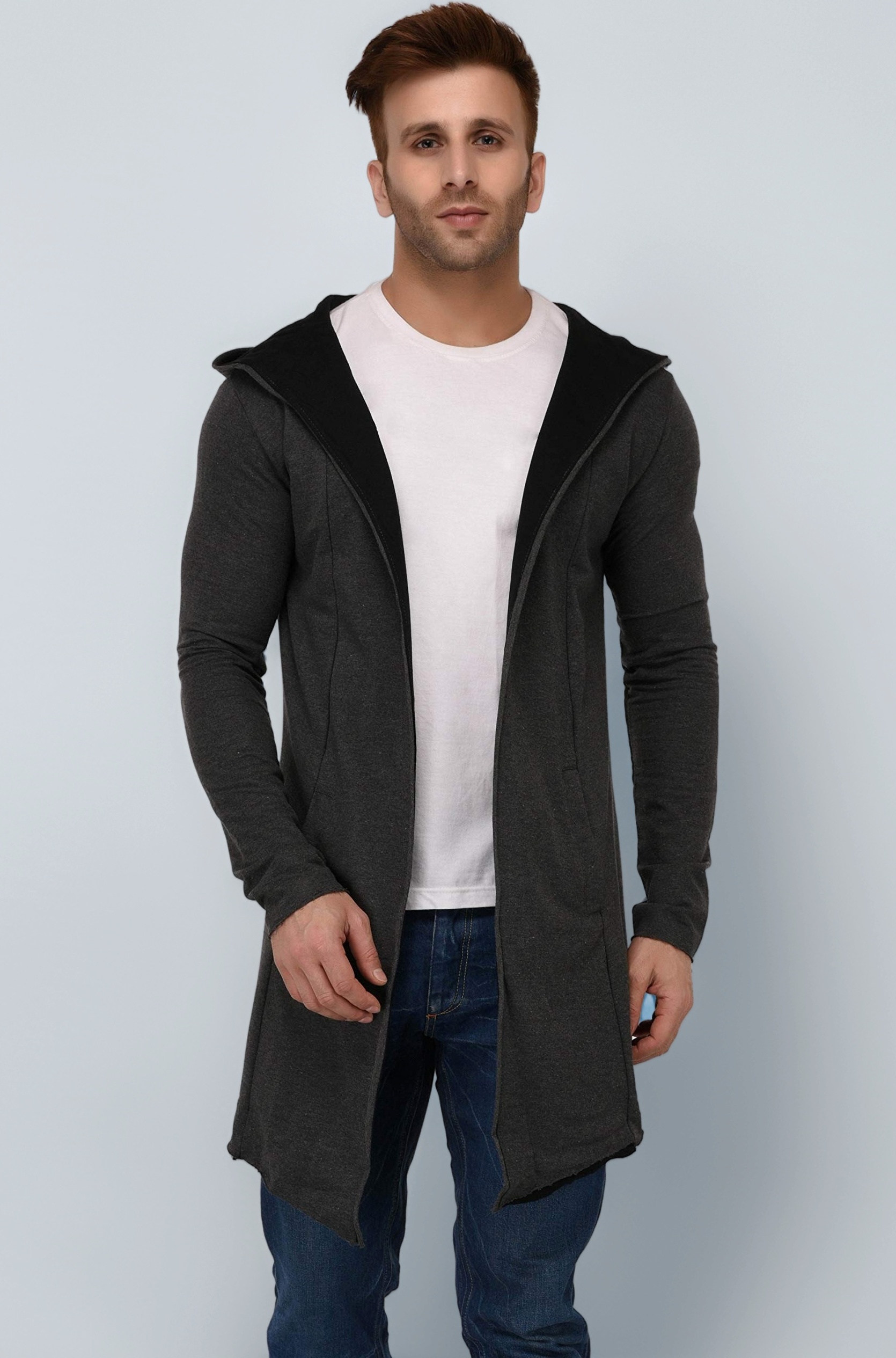 DENIMHOLIC Men's Cotton Hooded Neck Cardigan