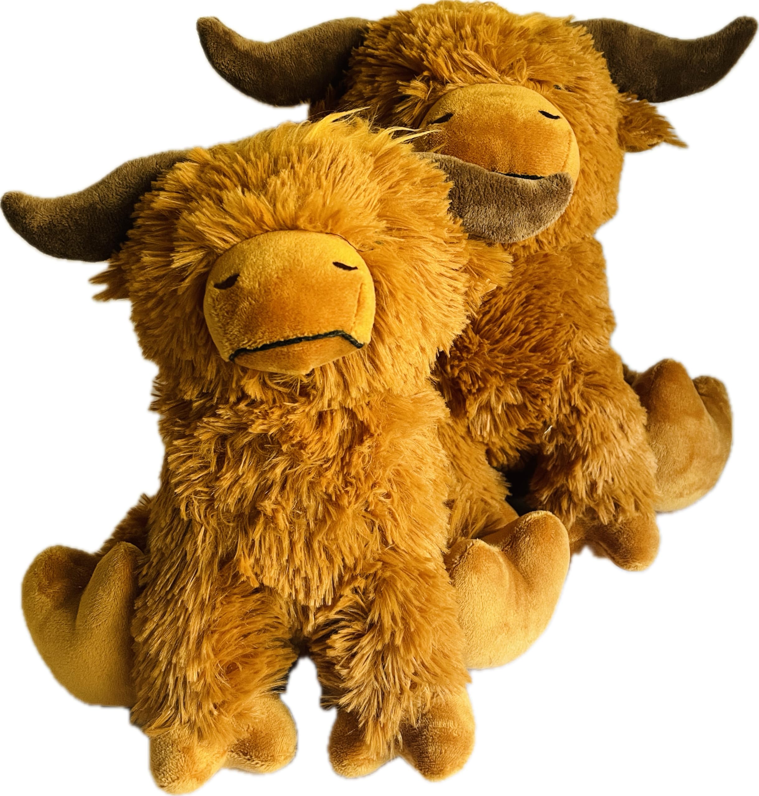 Khevga Türstopper Tier aus Stoff – Hochwertiger Highland Cattle Türhalter, 1 kg schwer, 23 cm hoch, rustikales Design, Türpuffer, Deko für Wohnzimmer, Büro & Kinderzimmer, Braun, robust & standfest