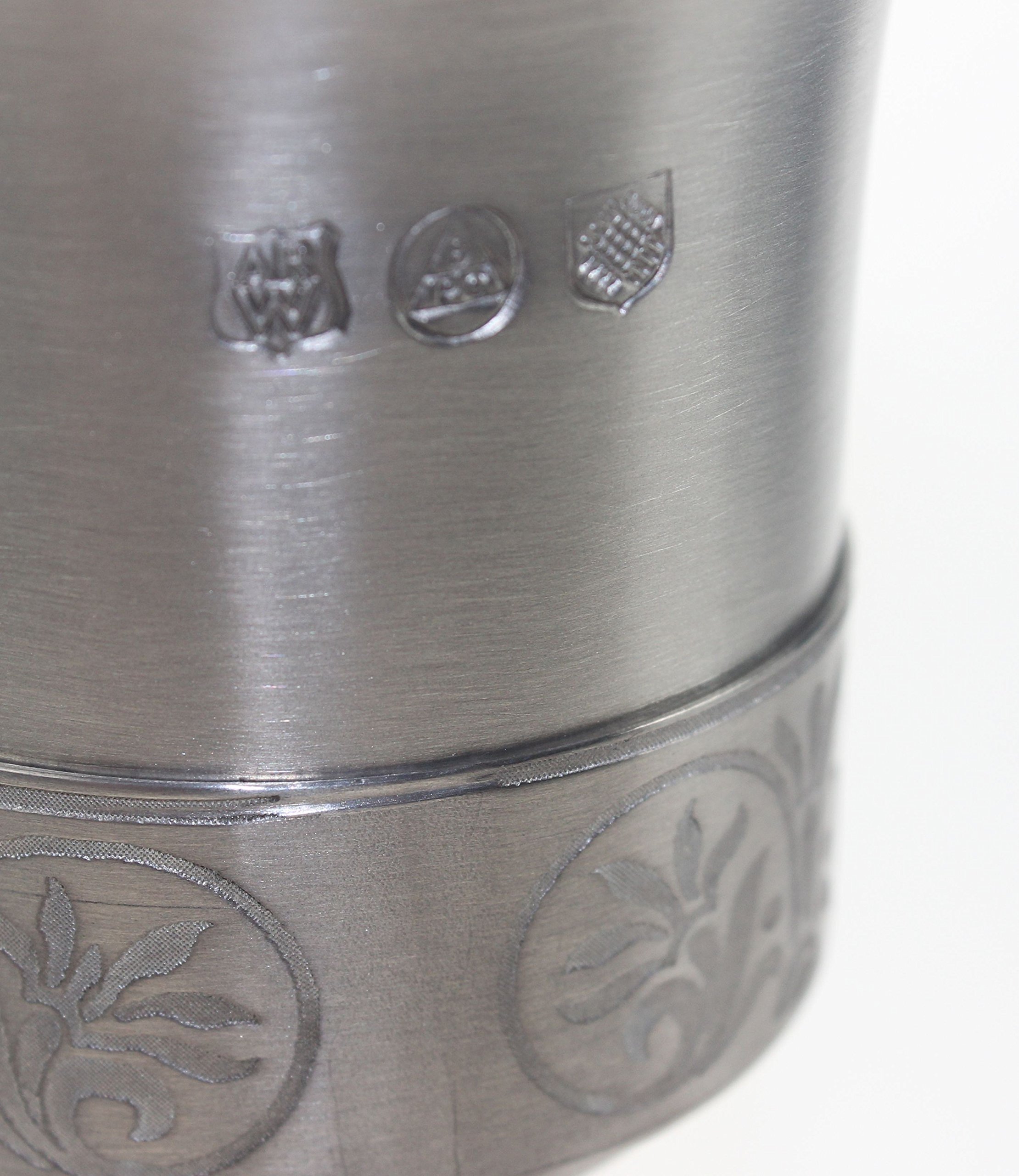 Wentworth Pewter - Calice médiéval en étain, verre à pied à finition antique