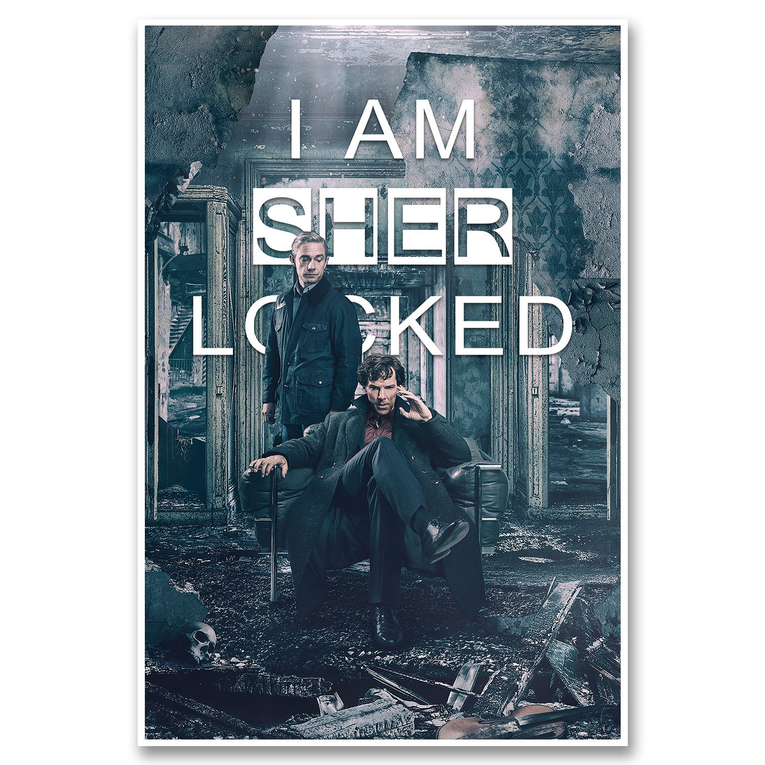 MCSID RAZZ MC SID Sherlock Holmes BBC TV Series Season 4 Quote Poster for Home and Office Frame Not Included (Paper, 12 x 18-inch, Multicolour)