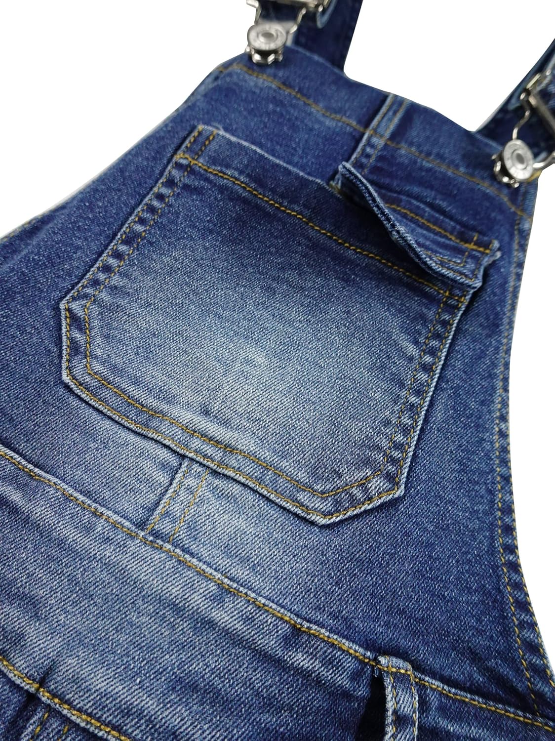 KIDSCOOL SPACE Girls Denim Overalls,12M-14T Stretch Denim Jeans Dungarees Pants - Image 3