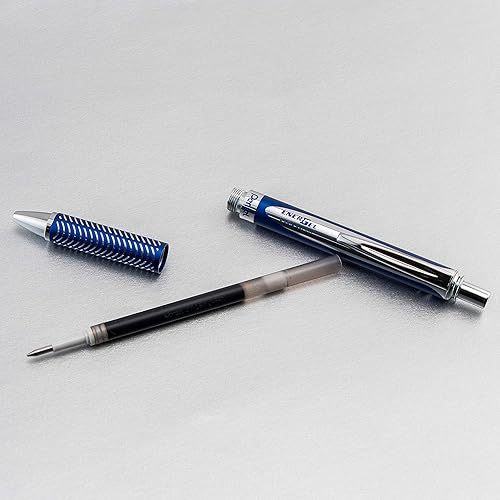 Miniatura 6 de Pentel EnerGel - Bolígrafo de gel líquido de alta calidad, punta media, 0.028 in, barril azul marinoplateado, tinta negra