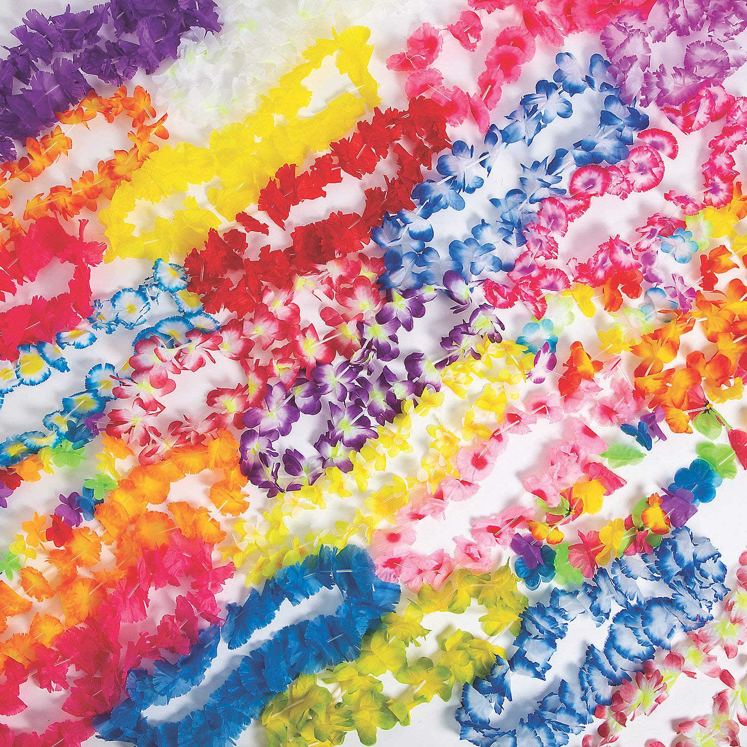 Fun ExpressSuper Mega Polyester Lei Assortment - 200 Pc. - Apparel Accessories - 200 Pieces