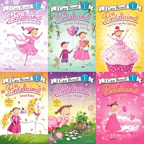 Pinkalicious 6 Pack - Pinkalicious and the Cupcake Calamity, Puptastic, Pink Around the Rink, Pinkatastic Zoo Day, Pinkalicious Fairy House, School Rules - Paperback