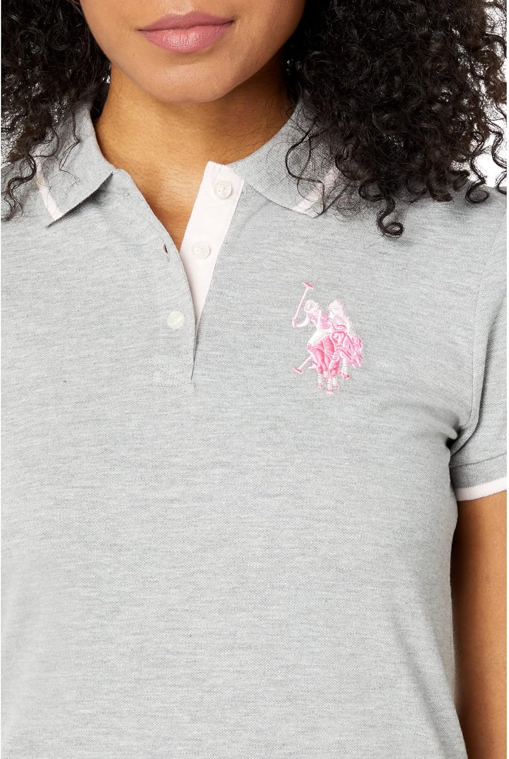 Solid Polo Shirt with Multitonal Logo by U.S. Polo Assn. - Image 3