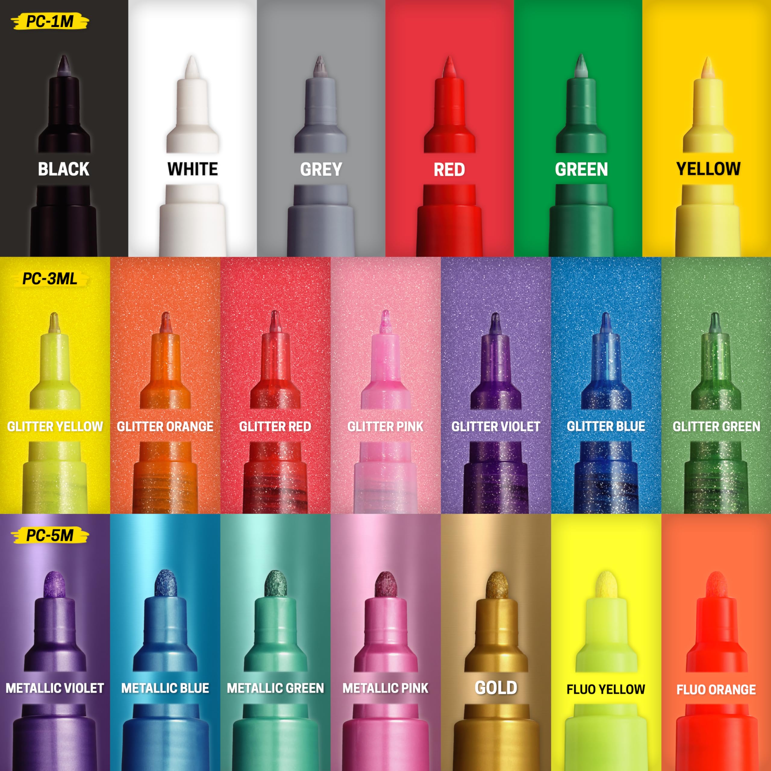 POSCA - Set de rotuladores Groovy Colours, estuche de 20 unidades
