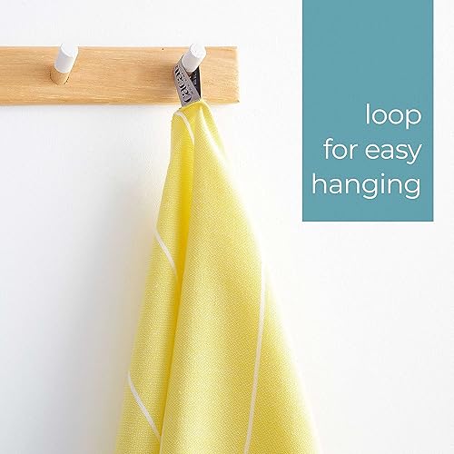Miniatura 10 de Cacala Juego de 4 toallas de mano turcas con lazo para colgar (23 x 36), juego de 4 toallas de cocina 100% algodón de secado rápido, prelavadas para