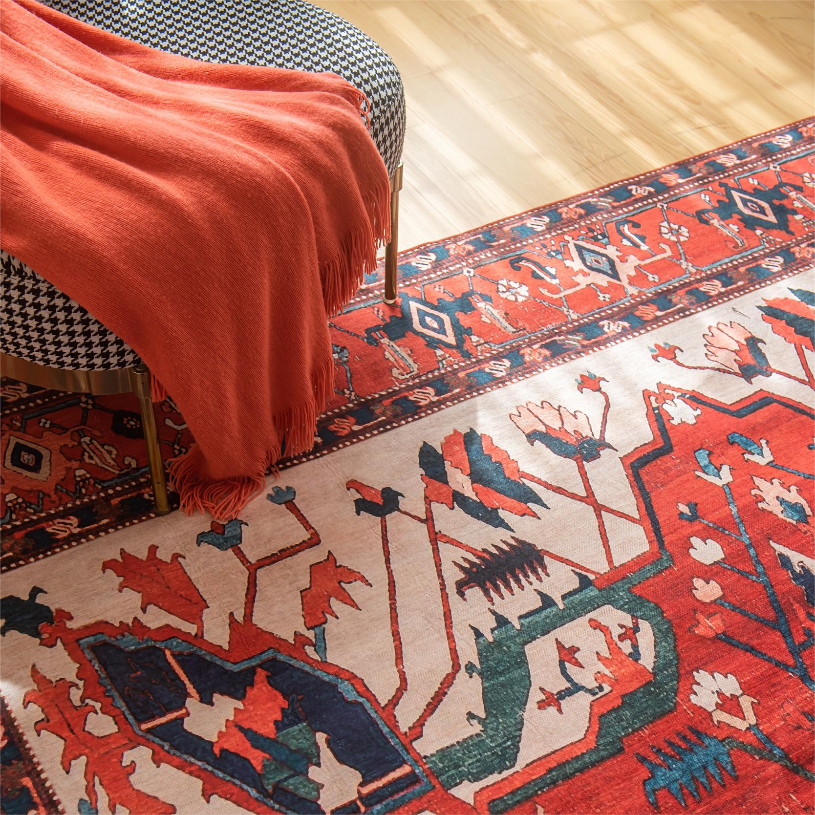 VK VK·LIVING Machine Washable Rug 6' x 9' Vintage Design