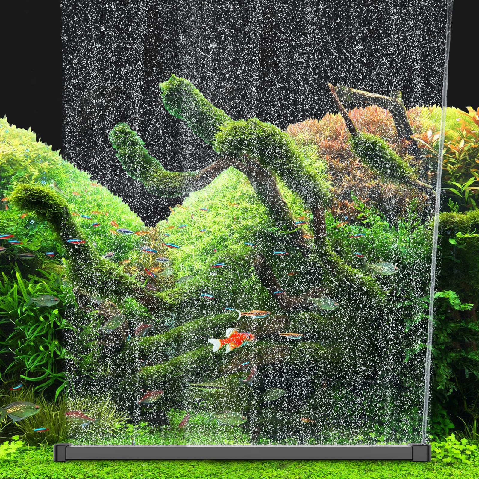 hygger Fish Tank Air Bubbler 60CM, Air Stones for Fish Tanks, Quiet Aquarium Bubble Long Strip, High Dissolved Oxygen Diffuser Bar, Micro Bar Bubbler Airstones for Freshwater Saltwater