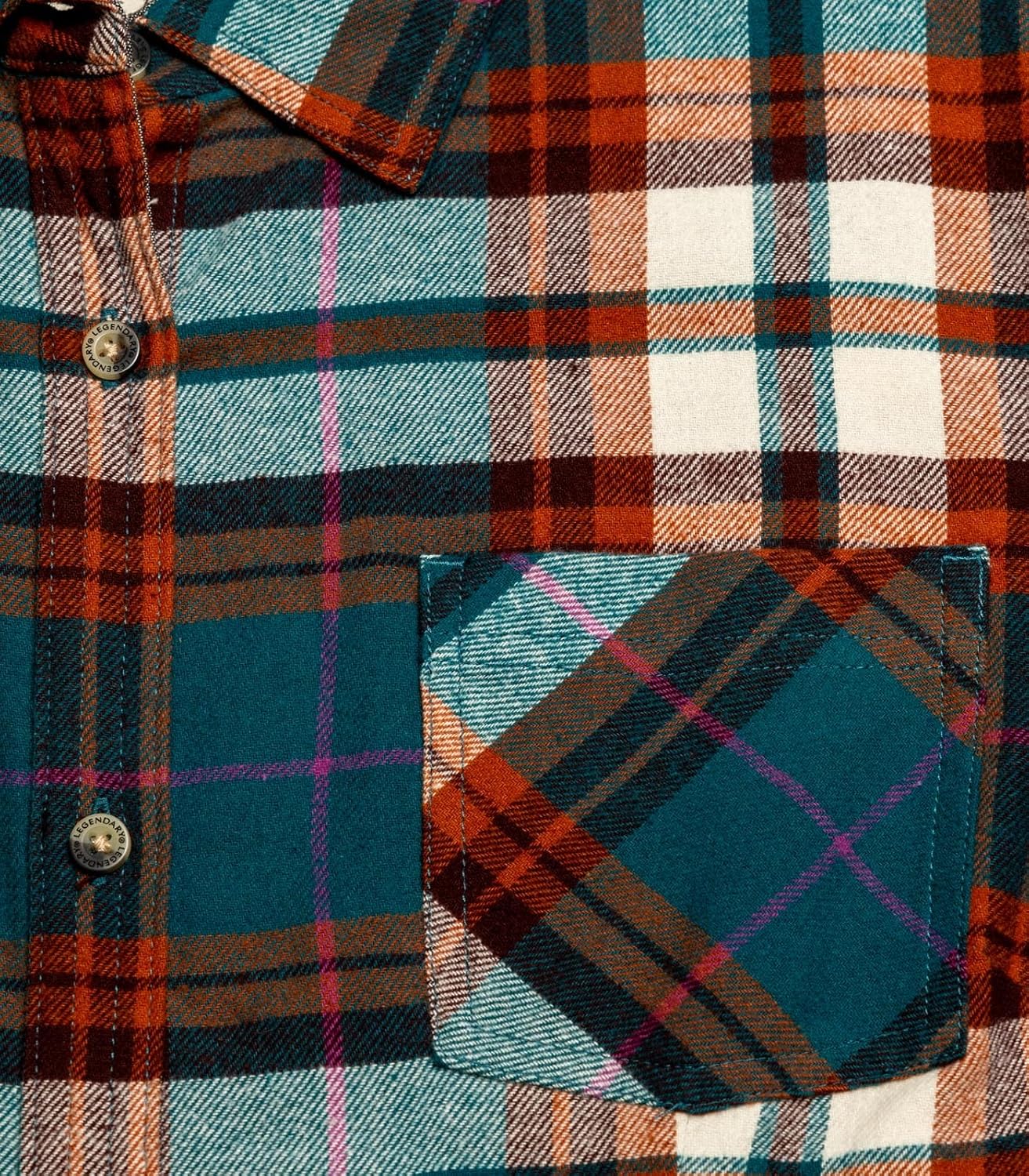 Legendary Whitetails Women’s Long Sleeve Plaid Flannel Button Up Shirt 100% Cotton - Image 5