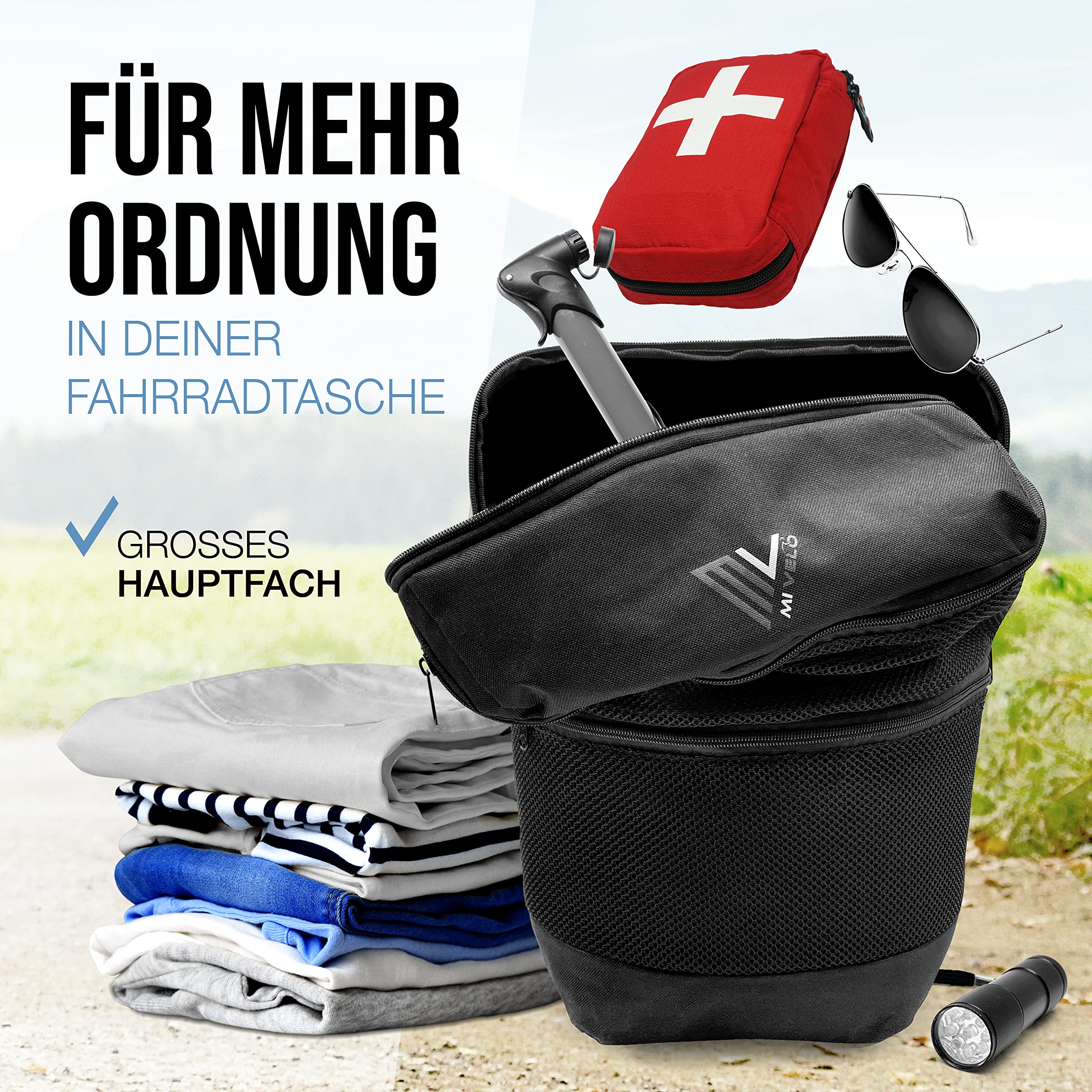 HIKENTURE 4-in-1 Fietstas voor Bagagedrager, Waterdicht, 24 Liter, Rugzak, Achter op de Fiets, Bagagedragertas HIKENTURE 4-in-1 Fietstas voor Bagagedrager, Waterdicht, 24 Liter, Rugzak, Achter op de Fiets, Bagagedragertas
