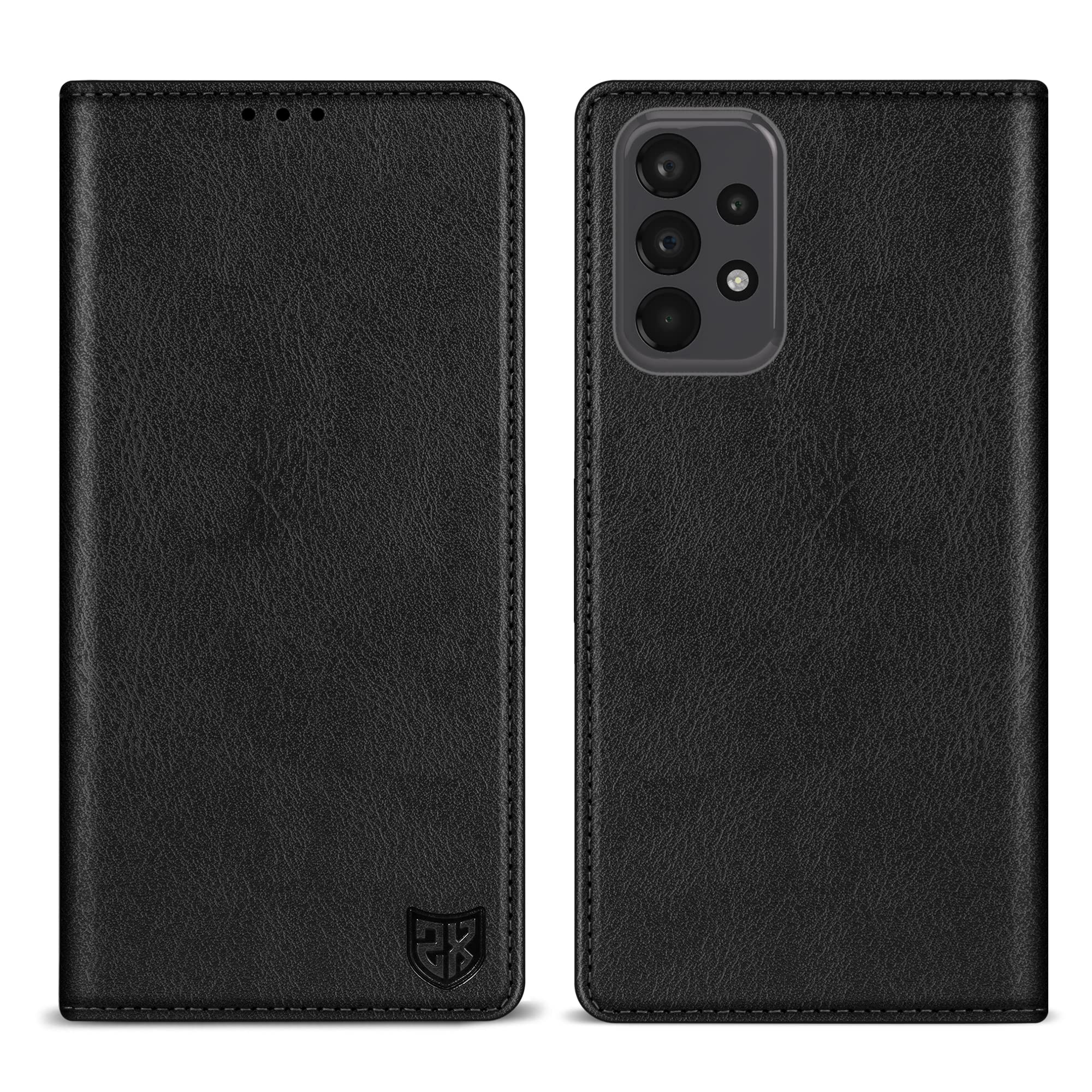 ZZXX for Samsung Galaxy A23 5G/4G Wallet Case with [RFID Blocking] Card Slot Stand Strong Magnetic Leather Flip Fold Protective Phone Case for Samsung Galaxy A23 5G/4G Case Wallet(Black-6.6 inch)