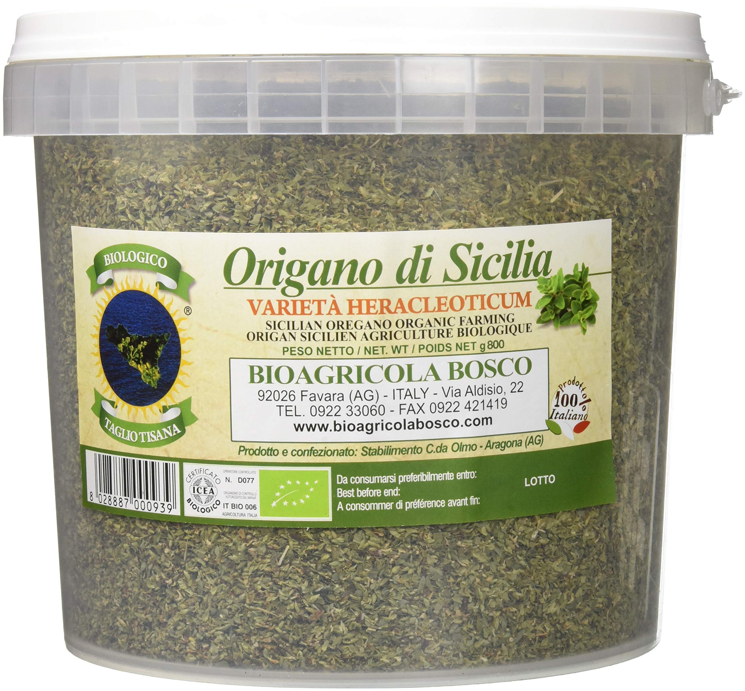 Bioagricola Bosco Origano Macinato Biologico - 800 g