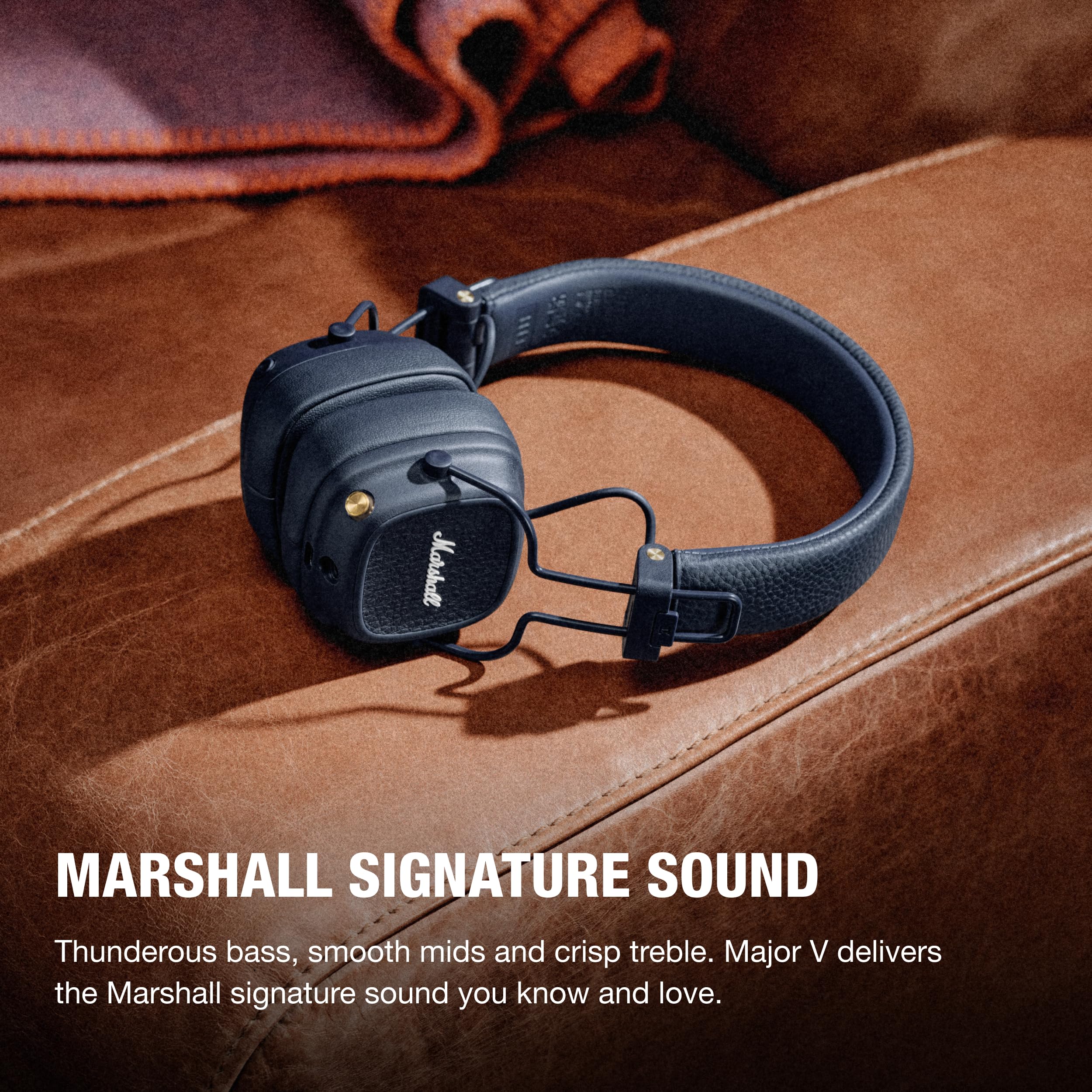 Marshall Major V On-Ear Wireless Bluetooth Headphones - Midnight Blue - Dettaglio