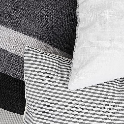 Miniatura 2 de Adabana Juego de 2 fundas de almohada cuadradas de lino de 18 x 18 pulgadas, fundas de cojín decorativas para sofá, dormitorio, sofá, sala de estar,