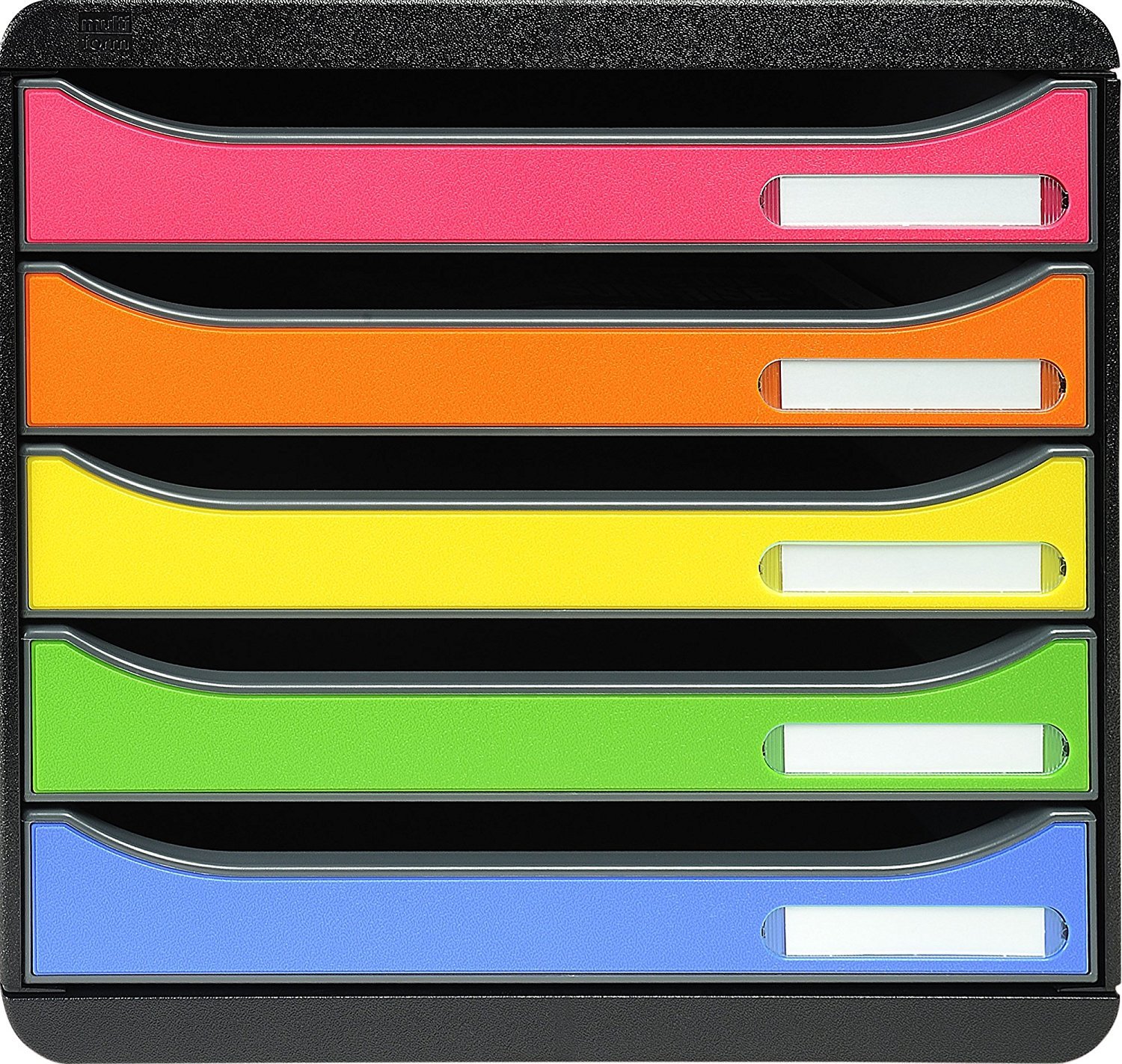 Exacompta Ablageboxen Special Set | Big-Box Plus Classic, harlekin + Set 4 Briefablagen Combo Clips Farbig Sortiert